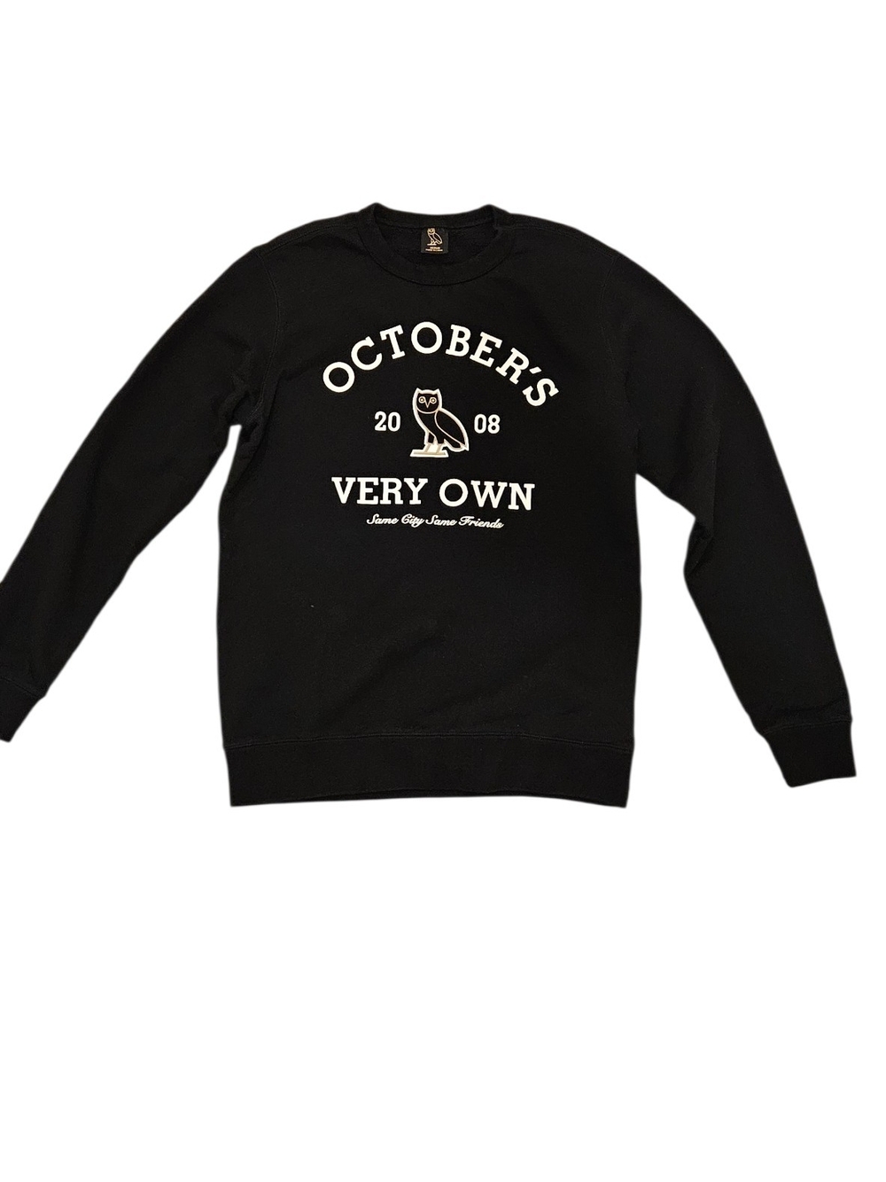 OVO Colligiate Black 'October's Very Own' Crewneck Sweater Sz. M